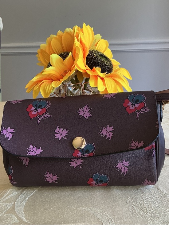 Coach Handbags - COACH wildflower Floral Print Crossbody REVERSIBLE Bag - Purple